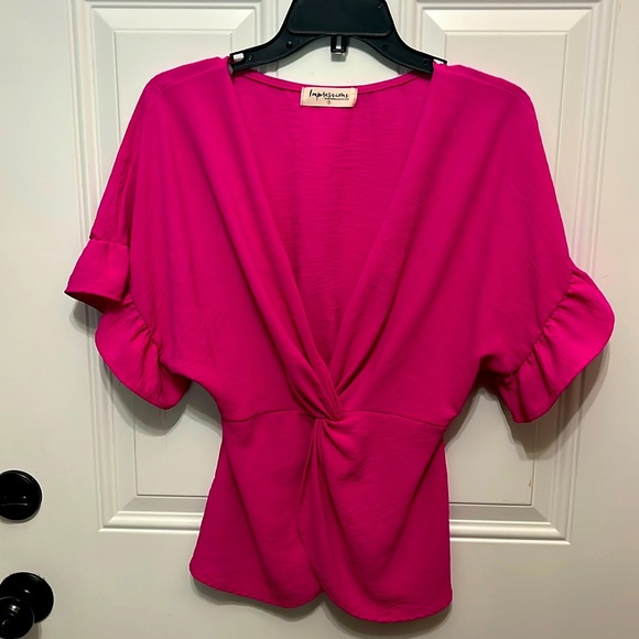 Vine & Love Tops - Impressions Hot pink Top Small